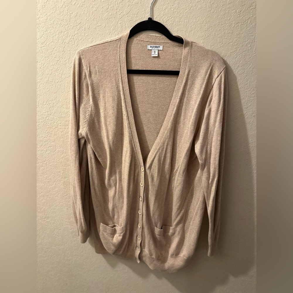 Old Navy Khaki Buttoned Cardigan